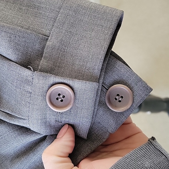 Theory Peplum Wool Blend Lined Women Size 12 Button Closure Blazer Jacket - Picture 9 of 14